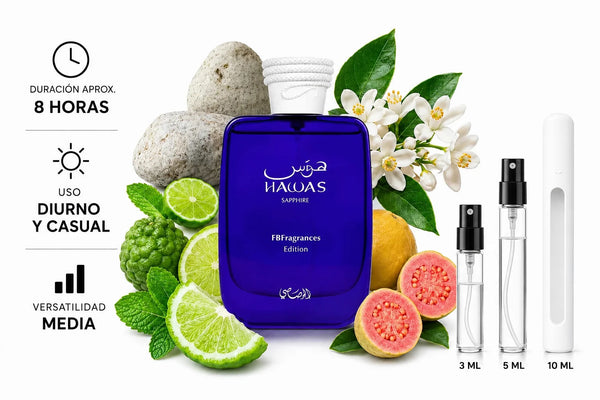 Rasasi Hawas sapphire Decant (muestra) hombre y mujer