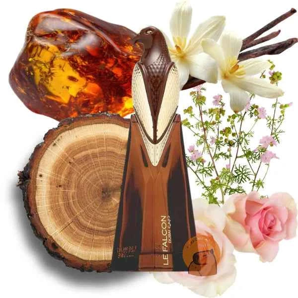 French Avenue Le Falcon Dubaí Extrait de Parfum Fragrance World Decant (muestra) hombre