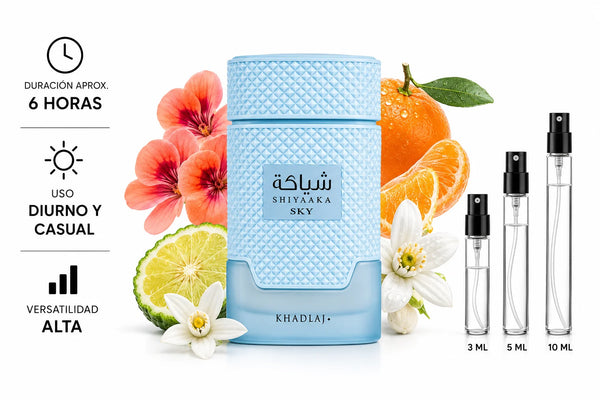 Khadlaj Shiyaaka Sky Decant (muestra) hombre y mujer