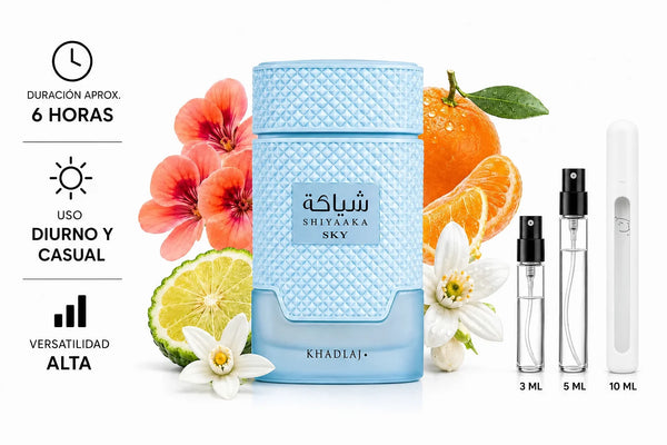Khadlaj Shiyaaka Sky Decant (muestra) hombre y mujer