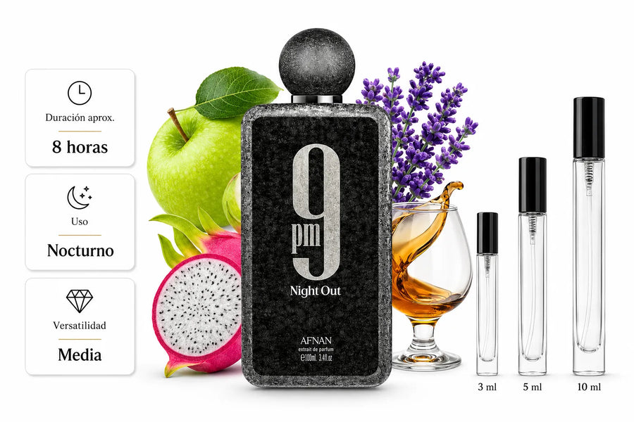 Afnan 9pm Night Out Extrait de Parfum Decant (muestra) hombre