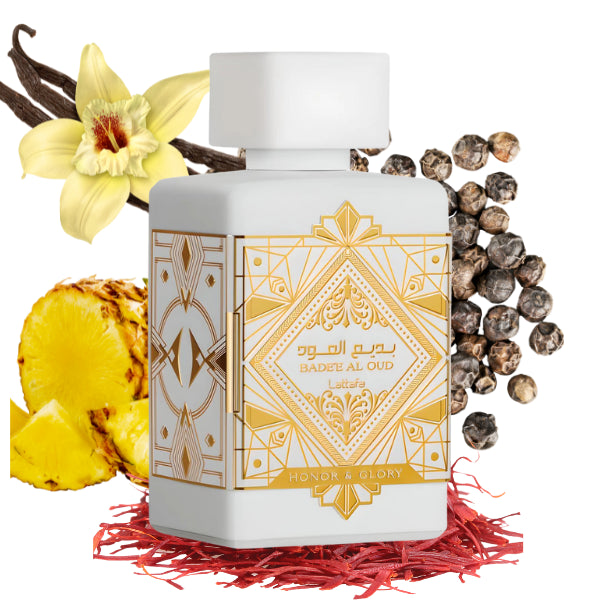 Badee al oud Honor & Glory Lattafa Decant (muestra) Hombre y Mujer