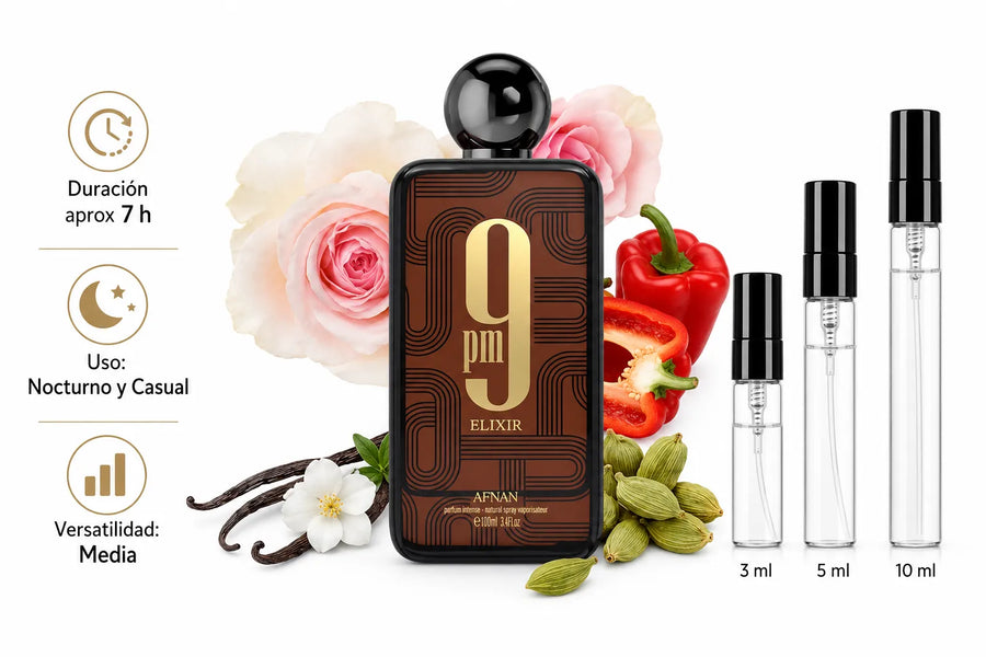 Afnan 9 pm Elixir Decant (muestra) hombre
