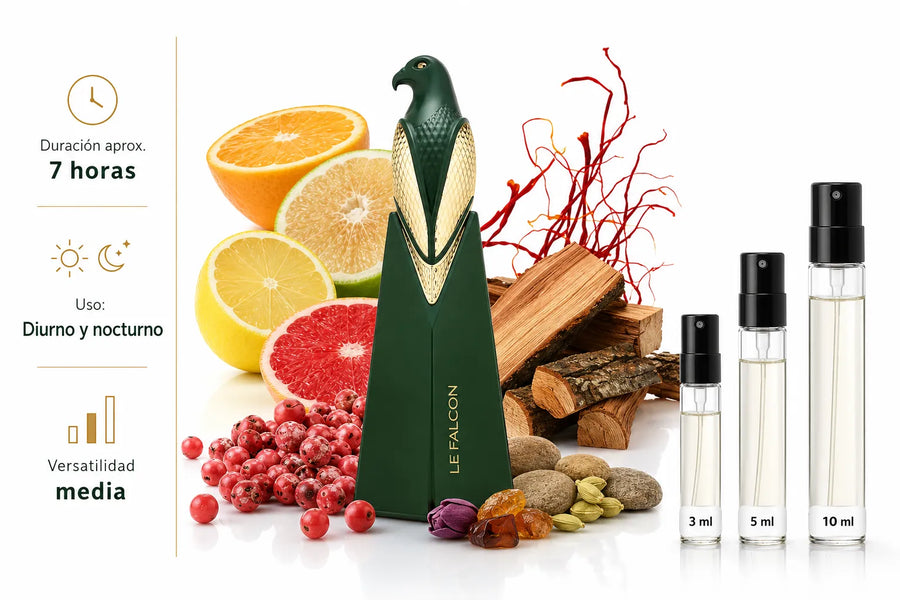 French Avenue Le Falcon Extrait de Parfum Fragrance World Decant (muestra) hombre