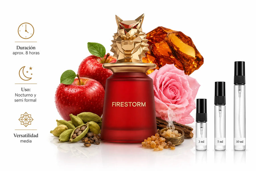 French Avenue Firestorm Extrait de Parfum Fragrance World Decant (muestra) hombre y mujer