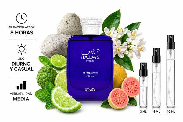 Rasasi Hawas sapphire Decant (muestra) hombre y mujer